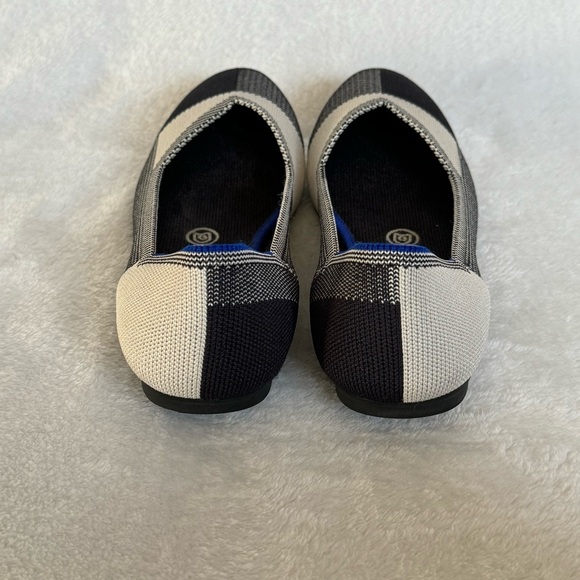 Rothy's The Flat Captoe Black Color block Textile Size US 8 - Picture 2 of 9